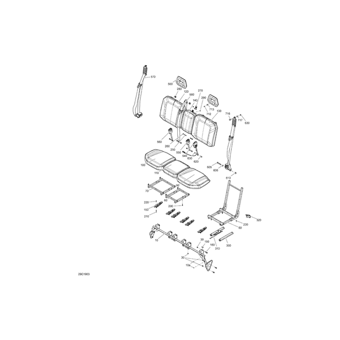 LH Seat Base Assy by Can-Am