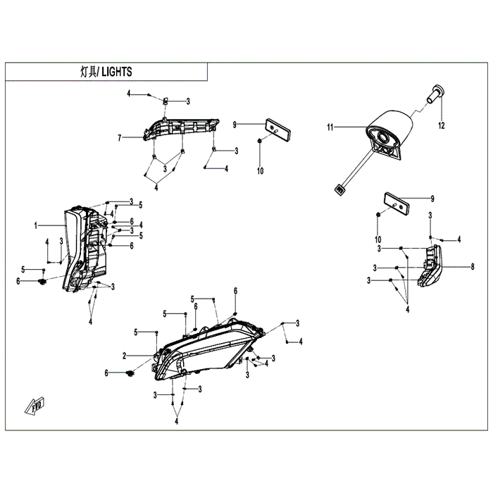 Lh Tail Light Assy by CF Moto