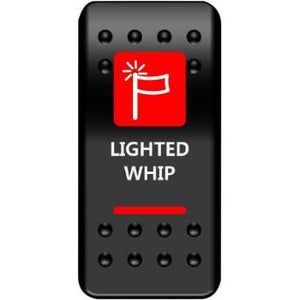 Lighted Whip Rocker Switch Red by Moose Utility WHP-PWR-R Rocker Switch 21060447 Parts Unlimited