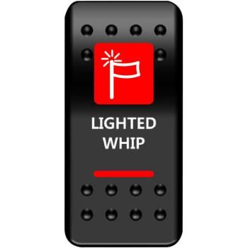 Lighted Whip Rocker Switch Red by Moose Utility