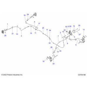 Line-Brk,Fl,31.3,90Sb,20B,180G by Polaris 1913006 OEM Hardware P1913006 Off Road Express