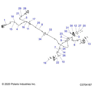 Line-Brk,Mct,106.8,70B,20F,180 by Polaris 1913009 OEM Hardware P1913009 Off Road Express