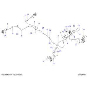 Line-Brk,Rl,40.2,90B,90F,346 G by Polaris 1913005 OEM Hardware P1913005 Off Road Express