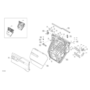 Liquid Titan, RH Rear Door Panel by Can-Am 705800833 OEM Hardware 705800833 Off Road Express Peach St