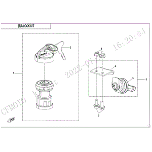 Lock Front Storage Box by CF Moto 5BY0-011010 OEM Hardware 5BY0-011010 Northstar Polaris