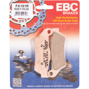 Long-Life Sintered "R" Brake Pads By Ebc FA181R Brake Pads FA181R Parts Unlimited