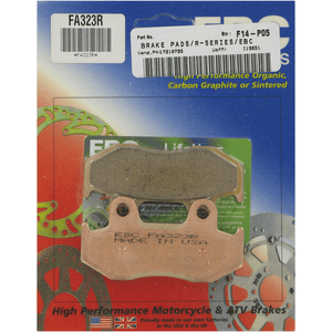 Long-Life Sintered "R" Brake Pads By Ebc FA323R Brake Pads 1721-0735 Parts Unlimited