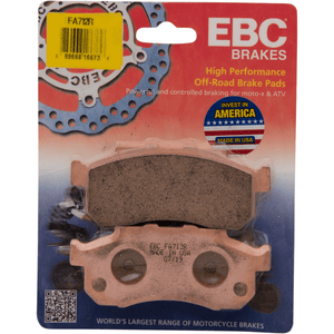 Long-Life Sintered "R" Brake Pads By Ebc FA712R Brake Pads 1721-2910 Parts Unlimited