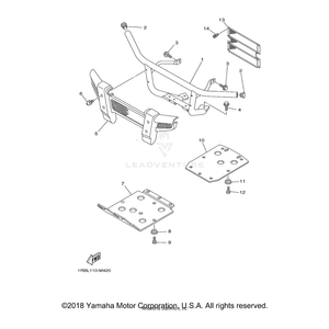 Louver, 1 by Yamaha 5UG-F2858-00-00 OEM Hardware 5UG-F2858-00-00 Off Road Express