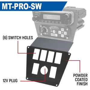 Lower Accessory Panel For Polaris Polaris Rzr Pro Xp, Rzr Turbo R, And Rzr Pro R Dash Mount Radio And Intercom by Rugged Radios Rugged Radios