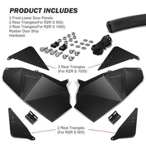 Lower Door Panel Inserts For Polaris RZR S 900/S 1000/XP 1000/XP Turbo by Kemimoto FTVDI005 Lower Door FTVDI005 Kemimoto