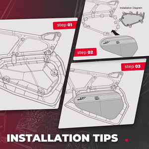 Lower Door Storage Bag, Upgraded 1680D for Polaris RZR by Kemimoto B0113-11201BK Door Bag B0113-11201BK Kemimoto