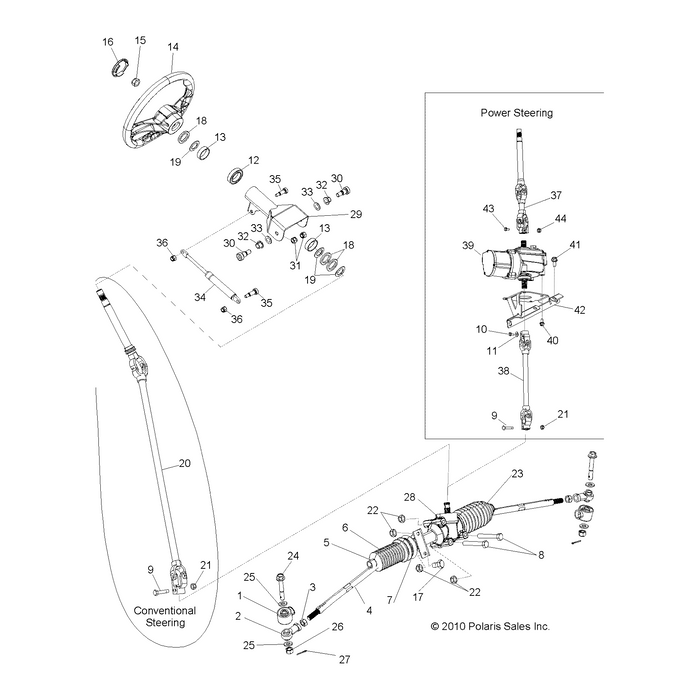 Lower Steering Shaft by Polaris