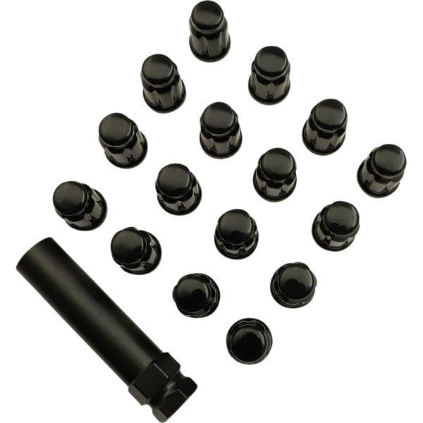 Lug Nut 3/8 Splind Black 16Pk by Moose Utility