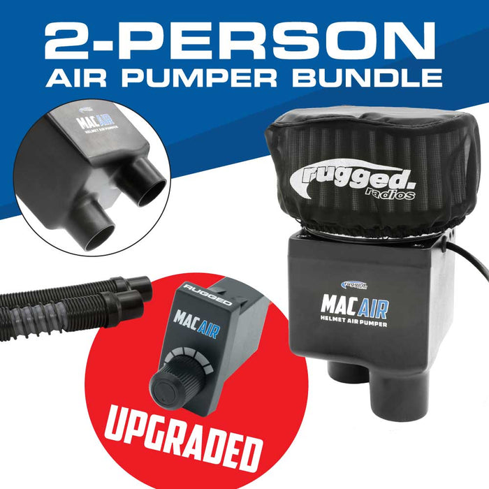 Mac Air 2-Person Helmet Air Pumper (Bundle) by Rugged Radios