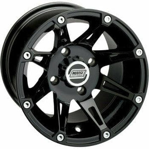 Machined 387X Wheel Black 387B 14X7 - 4/156 - 4+3 by Moose Utility 387MO147156GB4 Non Beadlock Wheel 02300463 Parts Unlimited Drop Ship Black