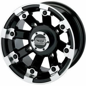 Machined 393X Wheel Black 393B 14X7 - 4/156 - 4+3 by Moose Utility 393147156GBML4 Non Beadlock Wheel 02300525 Parts Unlimited Drop Ship