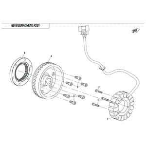 Magneto Rotor Assy by CF Moto 0JYA-031000-40000 OEM Hardware 0JYA-031000-40000 Northstar Polaris