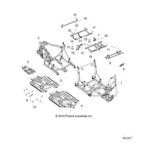 Main Frame Weld, Front, Matte B by Polaris 1022179-458 OEM Hardware P1022179-458 Off Road Express Drop Ship