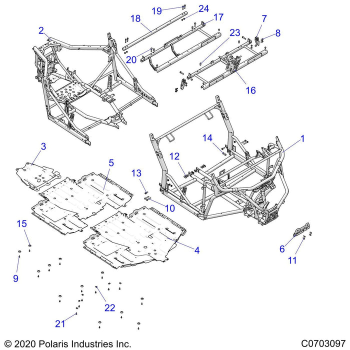 Main Frame Weld, Matte Black, C by Polaris