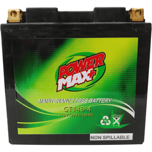 Maintenance-Free Battery By Power Max GT14B-4 Battery 2113-0772 Parts Unlimited Drop Ship