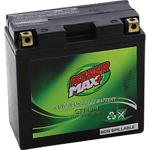 Maintenance-Free Battery By Power Max GT14B-4 Battery 2113-0772 Parts Unlimited Drop Ship