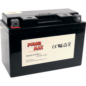 Maintenance-Free Battery By Power Max GT9B-4 Battery 2113-0024 Parts Unlimited Drop Ship