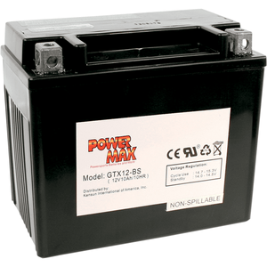 Maintenance-Free Battery By Power Max GTX12-BS Battery DS-325752 Parts Unlimited Drop Ship