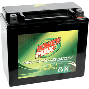 Maintenance-Free Battery By Power Max GTX20L-BS Battery DS-325024 Parts Unlimited Drop Ship