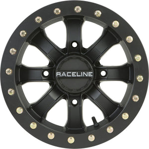 Mamba Beadlock Wheel 14X7 4/156 4+3 (+5MM) Blackout by Raceline A71B-47056-43 Non Beadlock Wheel 570-1553 Western Powersports Drop Ship