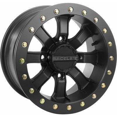 Mamba Beadlock Wheel Kit w/ Rip Saw Tire 14X7 4/156 4+3 (+5MM) Blackout by Raceline