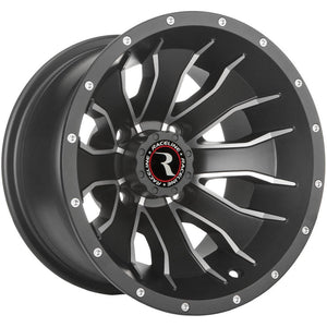 Mamba Wheel 14X7 4/110 5+2 (+10MM) Black/Machined by Raceline A7747011-52 Non Beadlock Wheel 570-1507 Western Powersports Drop Ship