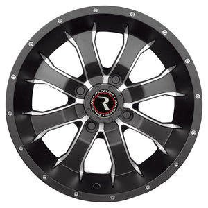 Mamba Wheel 14X7 4/110 5+2 (+10MM) Black/Machined by Raceline A7747011-52 Non Beadlock Wheel 570-1507 Western Powersports Drop Ship