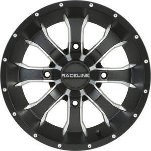 Mamba Wheel 14X7 4/137 5+2 (+10MM) Black/Machined by Raceline A7747037-T-52 Non Beadlock Wheel 570-1591 Western Powersports Drop Ship