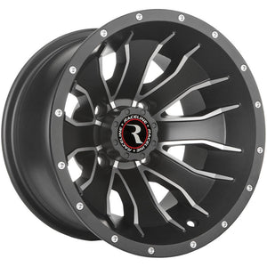 Mamba Wheel 14X7 4/156 4+3 (+5MM) Black/Machined by Raceline A7747056-43 Non Beadlock Wheel 570-1510 Western Powersports Drop Ship