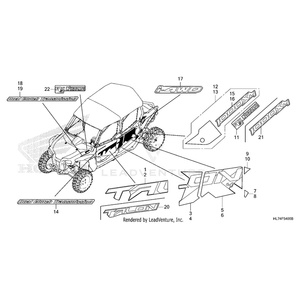 Mark A, Left Cover (Upper) (Type2) by Honda 86712-HL7-A20ZA OEM Hardware 86712-HL7-A20ZA Off Road Express Peach St