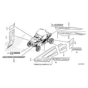 Mark A, Left Front Door (Type1) by Honda 86632-HL6-A10ZA OEM Hardware 86632-HL6-A10ZA Off Road Express Peach St