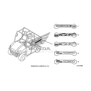 Mark, Bed Cover (Type1) by Honda 87502-HL1-A00ZA OEM Hardware 87502-HL1-A00ZA No Longer Available