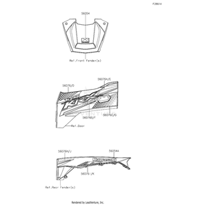 Mark,Hood Cover,K by Kawasaki 56054-2604 OEM Hardware 56054-2604 Off Road Express Peach St