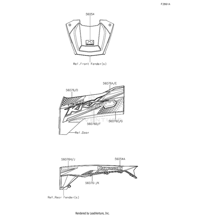 Mark,Hood Cover,K by Kawasaki