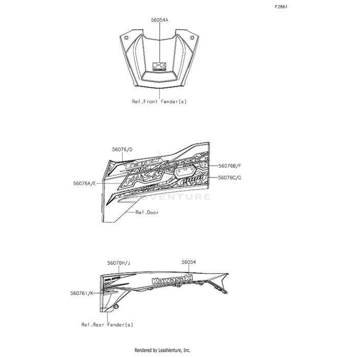 Mark,Hood Cover,K by Kawasaki