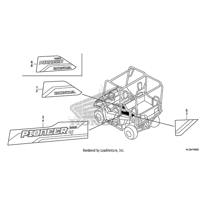 Mark, Left Bed Side Cover (Type1) by Honda