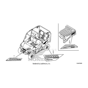 Mark, Left Rear Door Panel (Type3) by Honda 86732-HL4-A10ZA OEM Hardware 86732-HL4-A10ZA Off Road Express Peach St