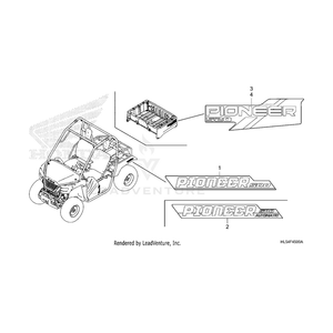 Mark, Rear Fender (Type1) by Honda 86801-HL5-A40ZA OEM Hardware 86801-HL5-A40ZA Off Road Express Peach St