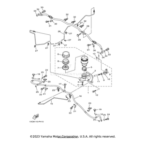 Master Cylinder Assembly by Yamaha 2PG-2583T-00-00 OEM Hardware 2PG-2583T-00-00 Off Road Express