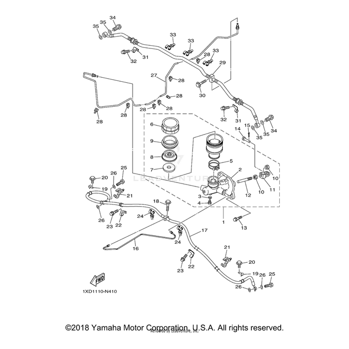 Master Cylinder Assembly by Yamaha