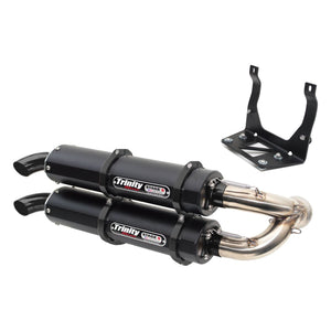 MAVERICK X3 SLIP ON EXHAUST TR-4160S-C2 Dual Muffler TR-4160S-C2 Trinity Racing Cerakote w/ Stainless Y-Pipe