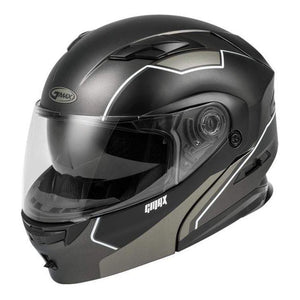 MD-01 Modular Exploit Helmet by Gmax M1013074 Modular Helmet 72-4730S Western Powersports Drop Ship SM / Black/Silver