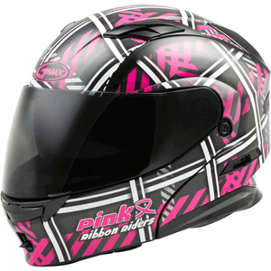 MD-01 PRR Helmet by GMAX G1012405 Modular Helmet 72-4729M Western Powersports Drop Ship MD / Black/Pink