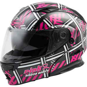 MD-01 PRR Helmet by GMAX G1012405 Modular Helmet 72-4729M Western Powersports Drop Ship MD / Black/Pink